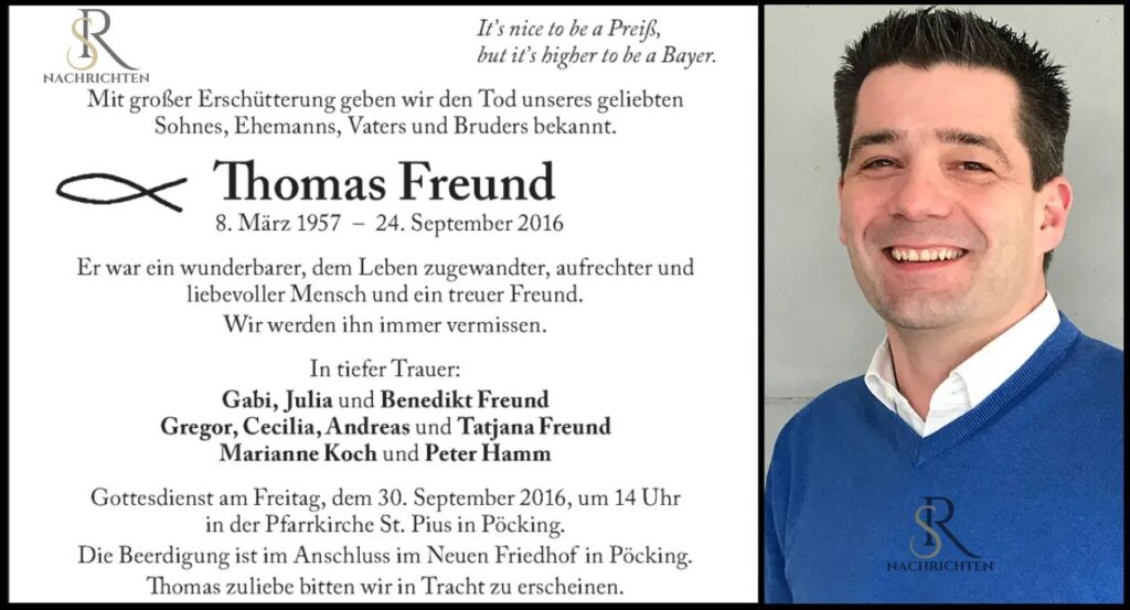 Thomas Freund Krankheit