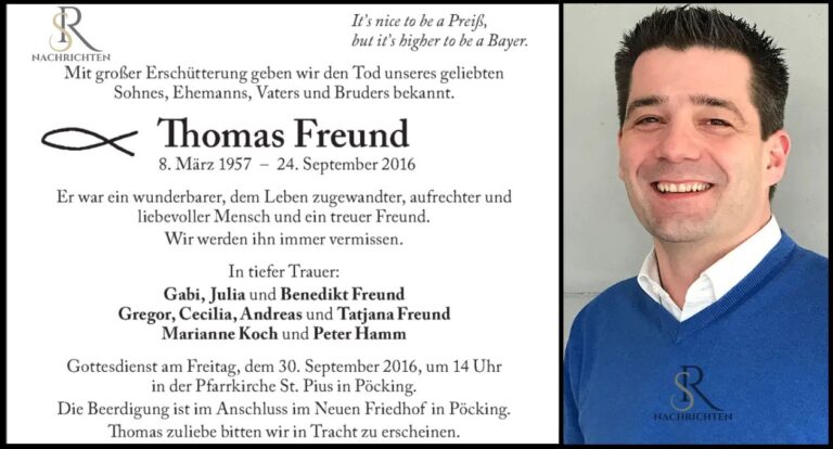 Thomas Freund Krankheit