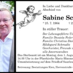 Sabine Pistorius Traueranzeige